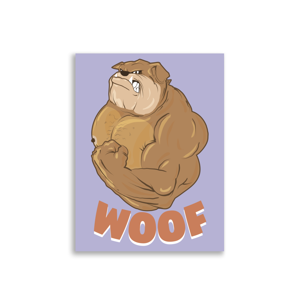 Bulldog Woof Poster