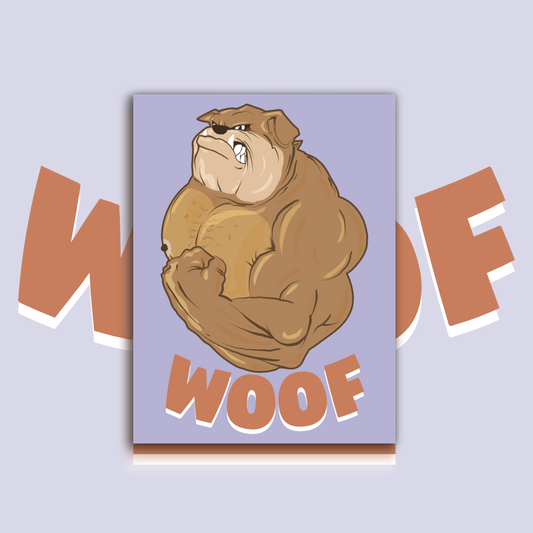 Bulldog Woof Poster