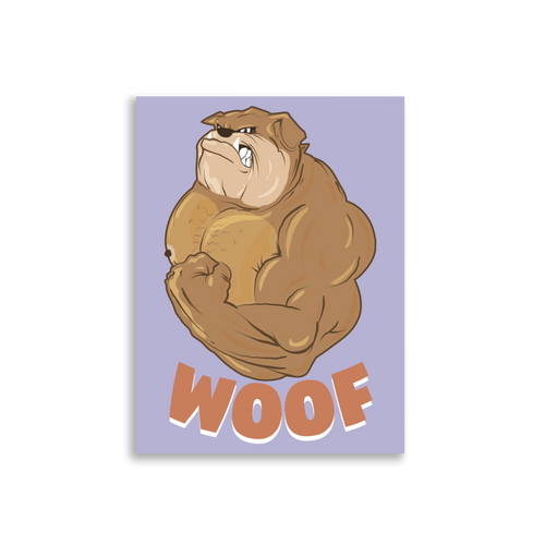 Bulldog Woof Poster