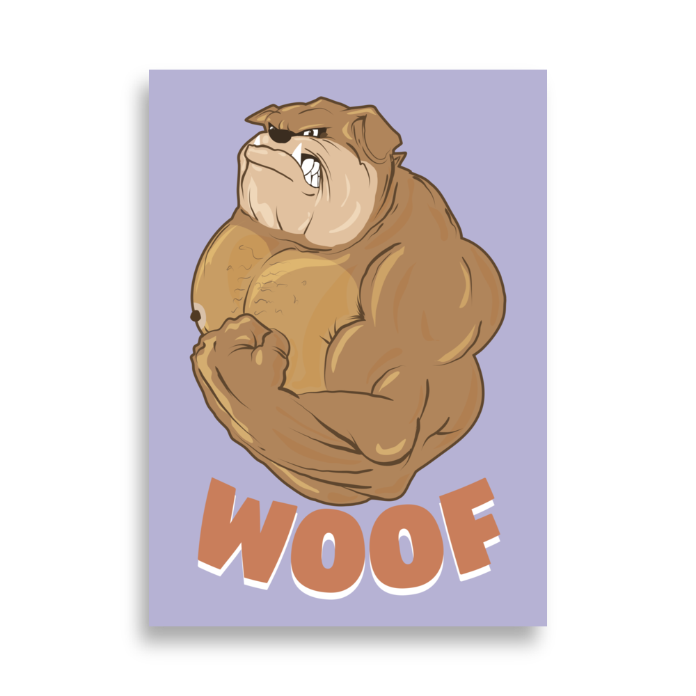 Bulldog Woof Poster